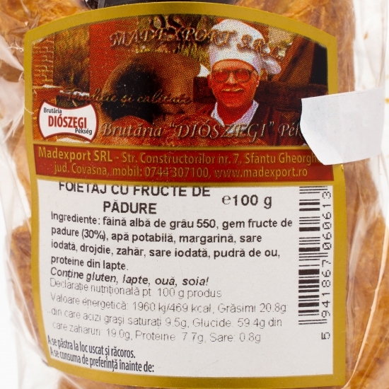Foietaj cu fructe de pădure 100g