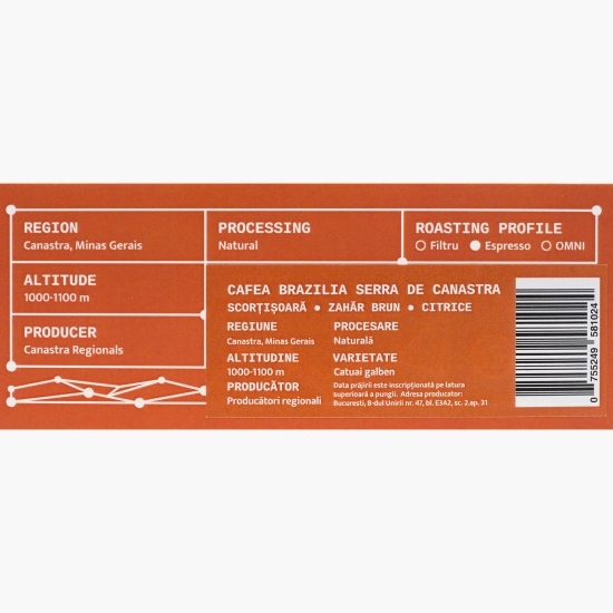 Brazilia Serra de Canastra 250g cafea de specialitate boabe 
