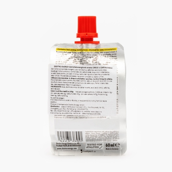 Gel lichid energizant aromă cireșe și cafeină 60ml