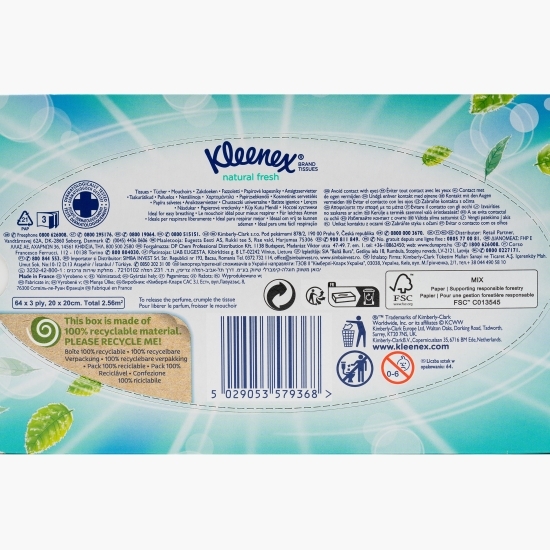 Șervețele uscate Natural Fresh, 64 buc