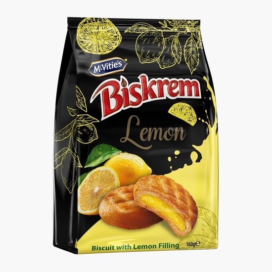Biscuiți cu umplutură de lămâie 160g