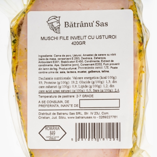 Mușchi file învelit cu usturoi 420g