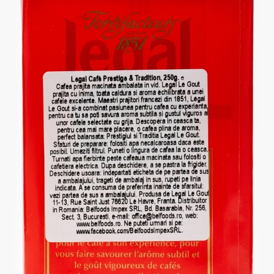 Cafea prăjită și măcinată Prestige & Tradition 250g