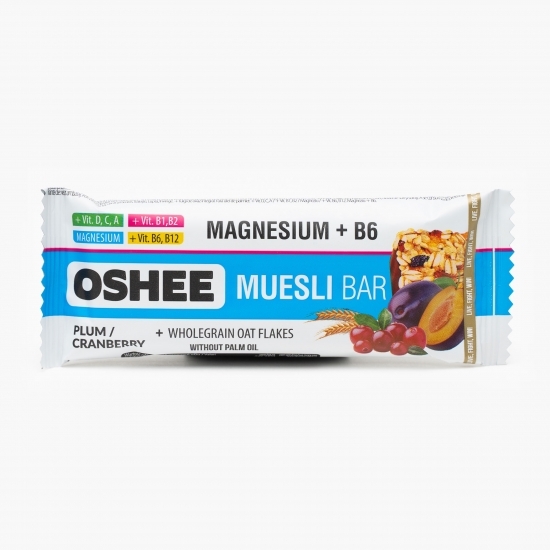 Baton musli cu prune și merișor 40g