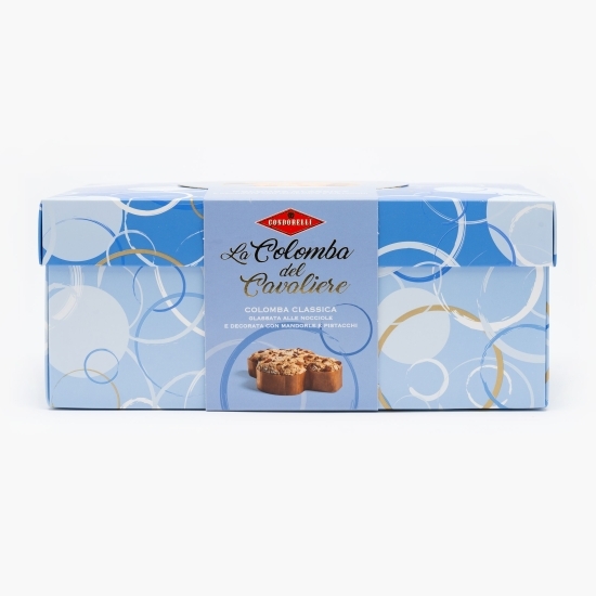 Cozonac Colomba clasic glazurat cu migdale și fistic 1kg