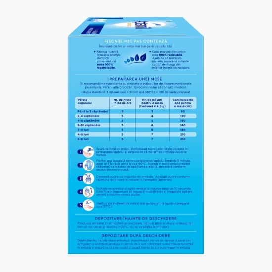 Lapte praf Nutri-Biotik 1, 0-6 luni, 2x600g