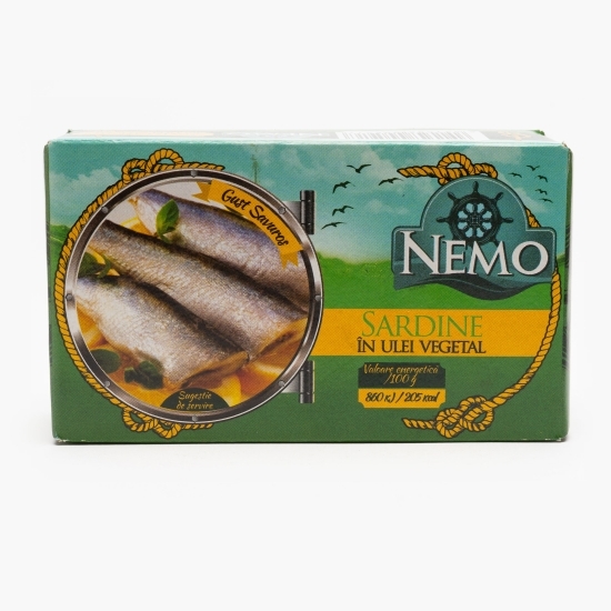 Sardine în ulei vegetal 125g