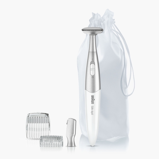 Trimmer Silk-épil FG1100 3 in 1, 4 accesorii, săculeț pentru voiaj, roz