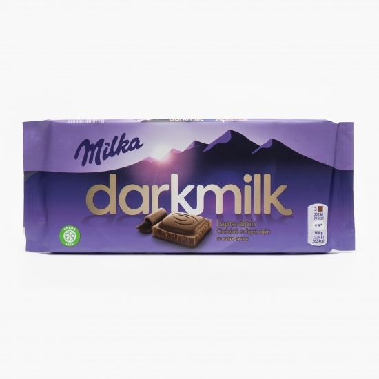 Ciocolată cu lapte alpin și extra cacao DarkMilk 85g