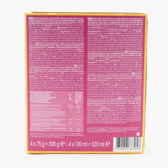 Înghețată Rose cone cu vanilie și alune 4x75g