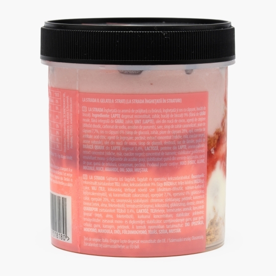 Înghețată cu căpșuni, cheesecake și biscuiți A Strati, 473ml (330g)