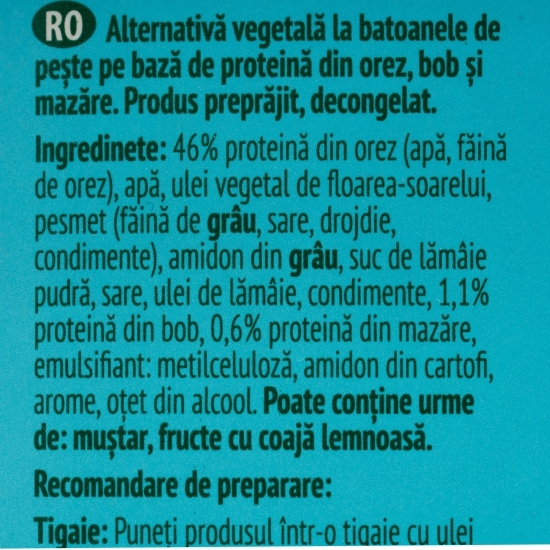 Alternativă vegetală la batoane de pește 190g