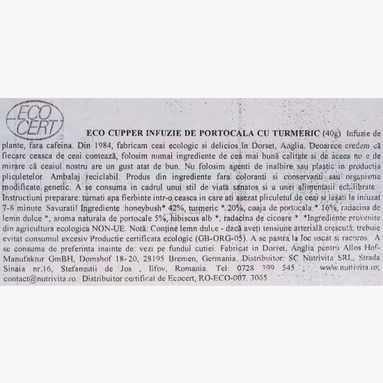 Ceai eco de portocală cu turmeric 40g