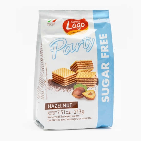 Napolitană cu cremă de alune fără zahăr 213g