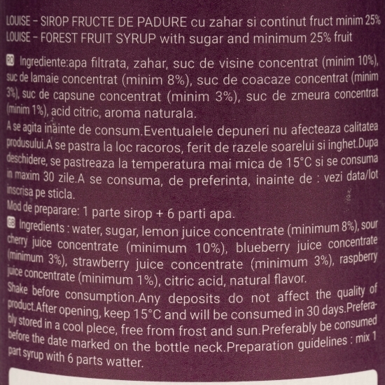 Sirop de fructe de pădure 0.7l
