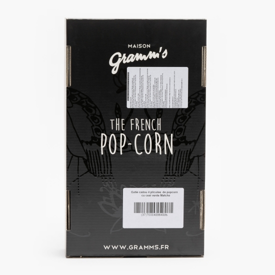 Cutie cadou 4 pliculețe popcorn cu ceai verde Matcha 120g