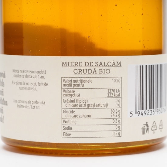 Miere de salcâm crudă eco 800g