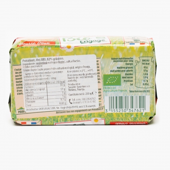 Unt eco 82% grăsime, 250g