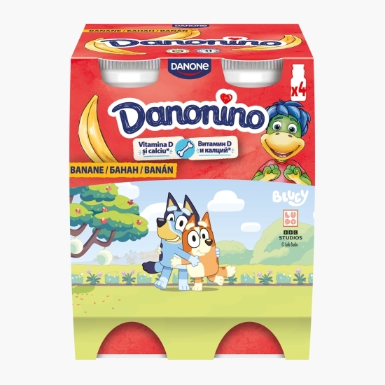 Iaurt de băut cu piure de banane, 1.6% grăsime, 4x100g
