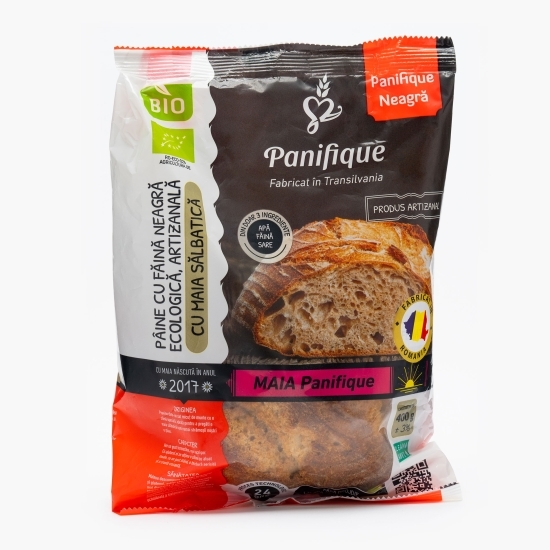 Pâine ecologică cu făină neagră, artizanală cu maia sălbatică 400g