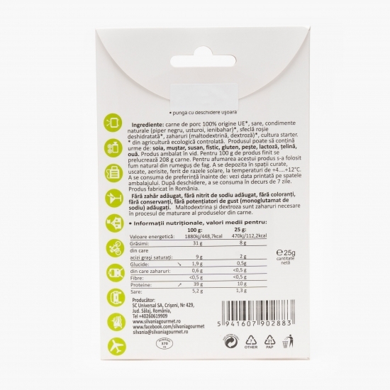 Pastramă de porc eco Clasic 25g