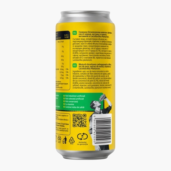 Băutură carbogazoasă cu fibre și vitamine Driver's Sparkling Water Pear & Mint, doză 330ml