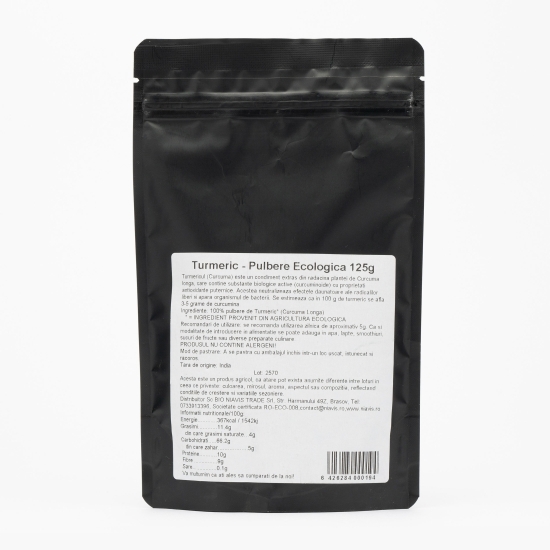Turmeric pulbere ecologică 125g