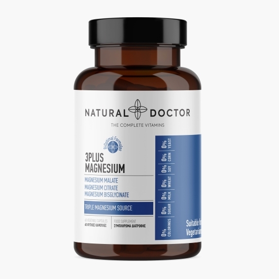 3Plus Magnesium sursă triplă de magneziu 60 capsule