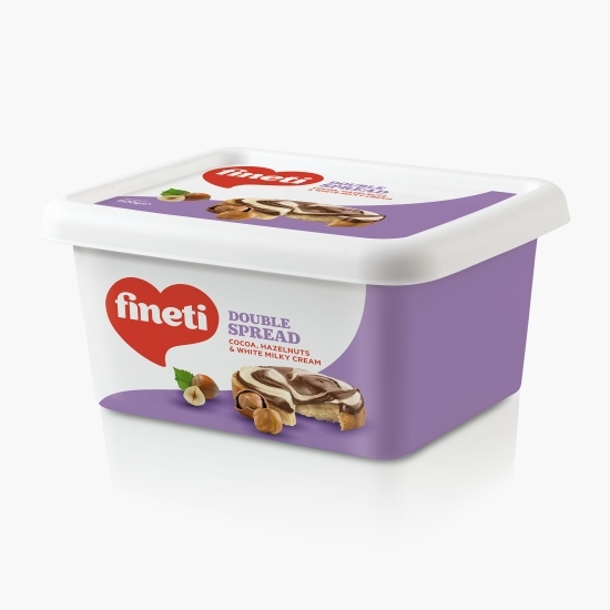 Cremă tartinabilă cu cacao, alune și ciocolată albă 600g