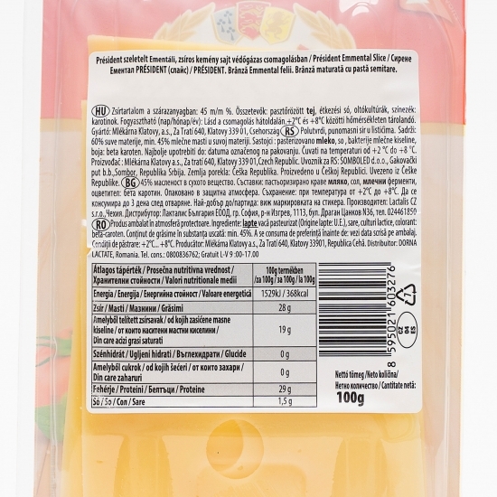 Emmental felii 100g