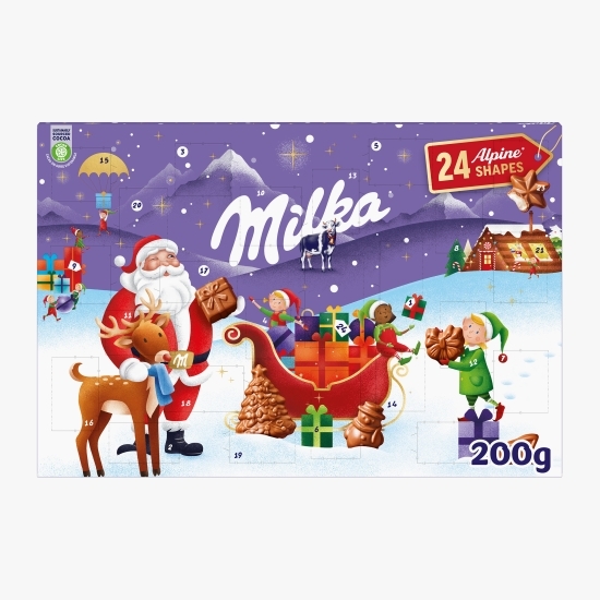 Calendar Advent cu ciocolată cu lapte 200g