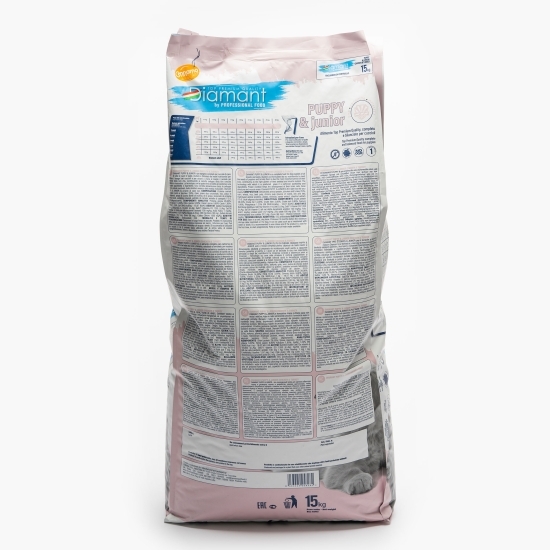 Hrană uscată pentru câini junior, 15kg, cu pui și curcan