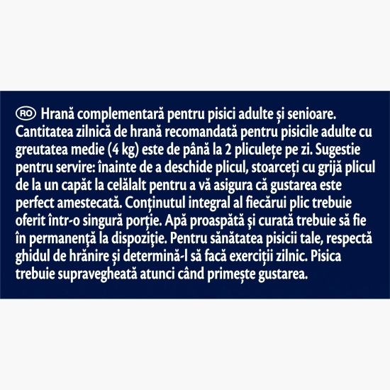 Recompense lichide pentru pisici, cu pui Deli Moments 4x10g