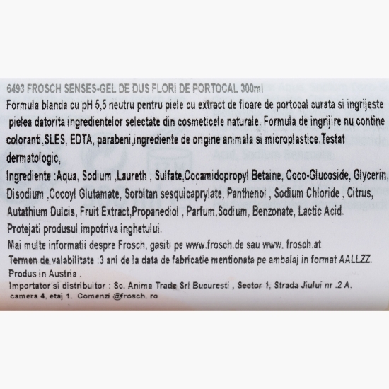 Gel de duș eco, hipoalergenic, cu portocală 300ml