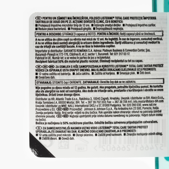 Apă de gură Total Care protecție împotrivă tartului 0.5l