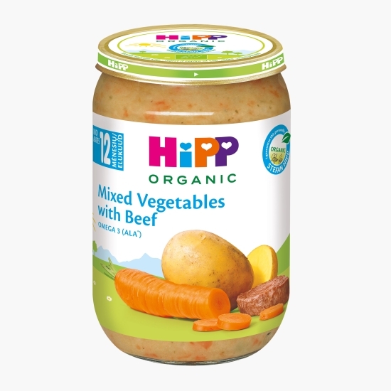 Mix ecologic de legume și carne de vită, +12 luni, 220g