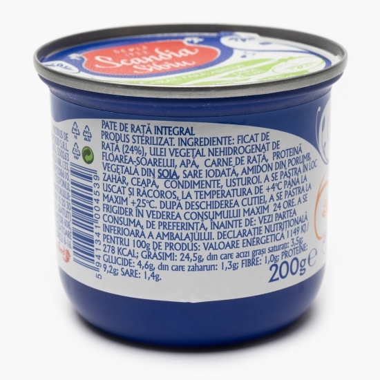 Pate de rață integral 200g
