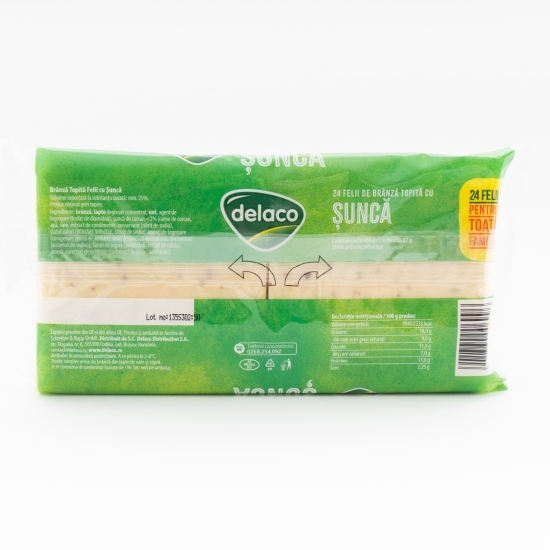 Brânză topită cu șuncă 400g