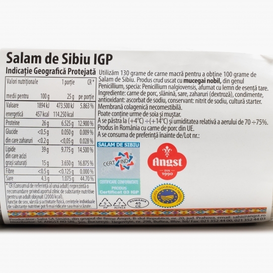 Salam de Sibiu IGP 350g