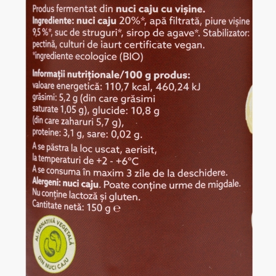 Produs fermentat Joyurt din nuci de caju cu vișine eco 150g