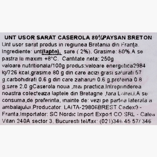 Unt ușor sărat 250g