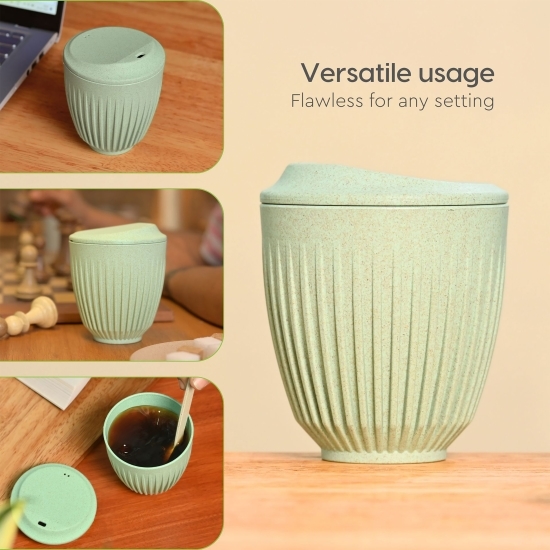 Cană retro cu capac Celeste Green 250ml