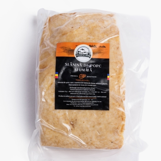 Slănină de porc afumată 300g