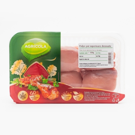 Pulpe pui superioare dezosate fără piele 650g