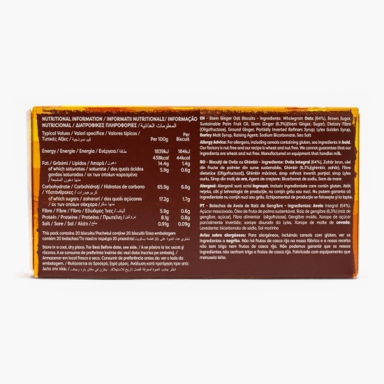 Biscuiți din ovăz integral cu ghimbir 200g