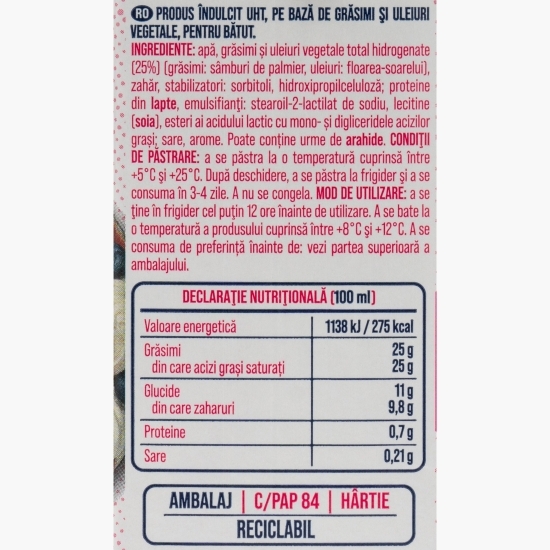 Produs UHT îndulcit pe bază de grăsimi vegetale 0.5l