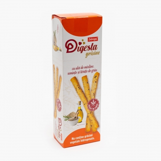Grisine cu ulei măsline, semințe și tărâțe de grâu 150g