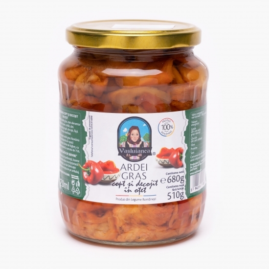 Ardei gras copt în oțet 680g