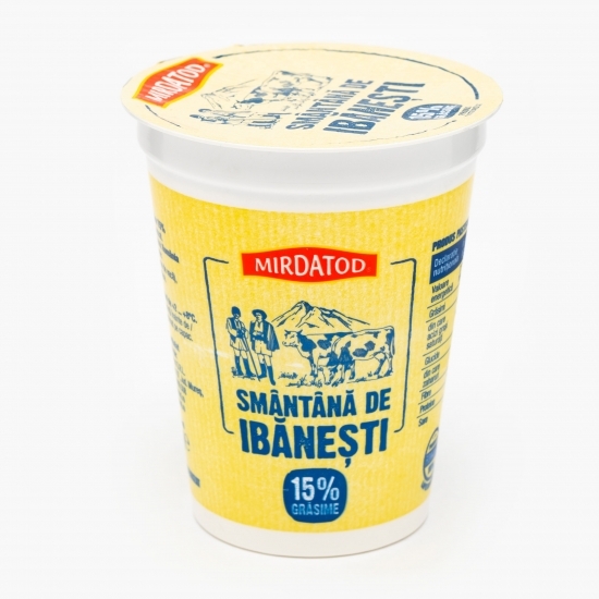 Smântână de Ibănești, 15% grăsime, 400g