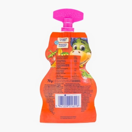 Iaurt cu piure de căpșuni și banane, 2.8% grăsime, 70g